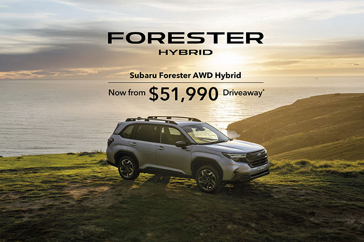 Forester AWD Hybrid from $51,990 driveaway