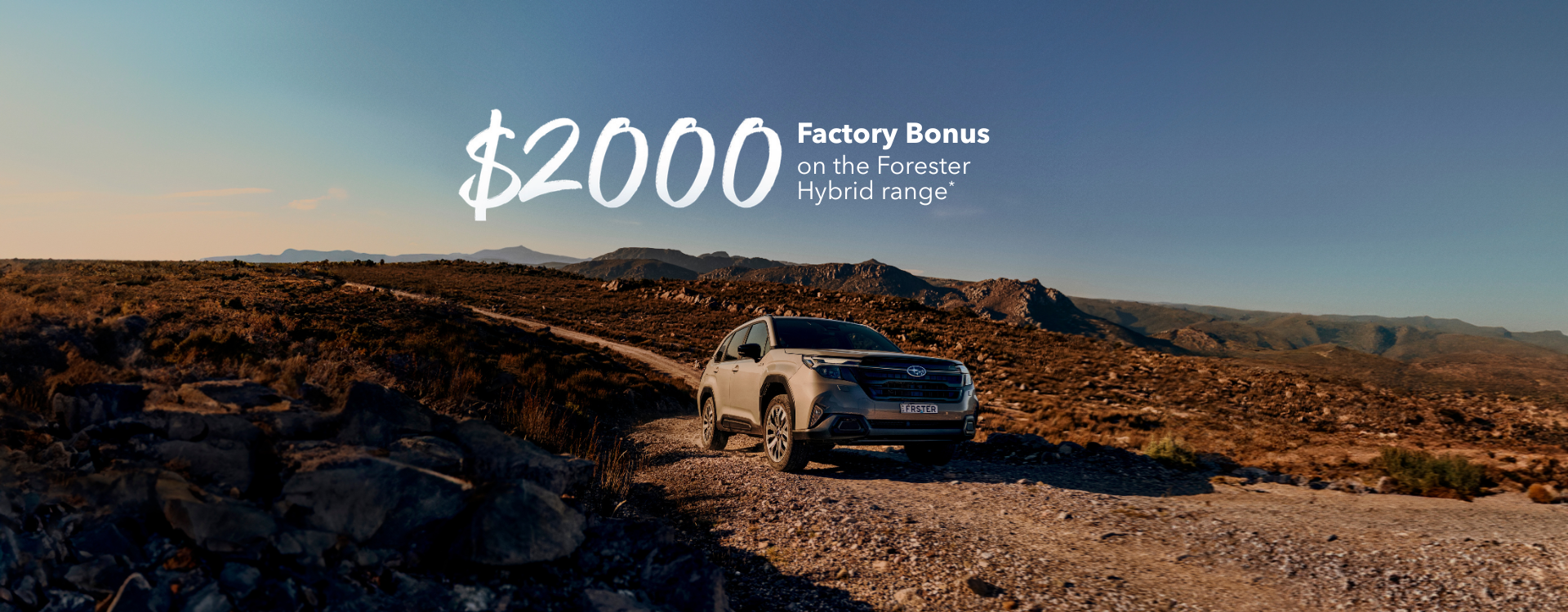 $2000 Factory Bonus on the Subaru Forester Hybrid range 