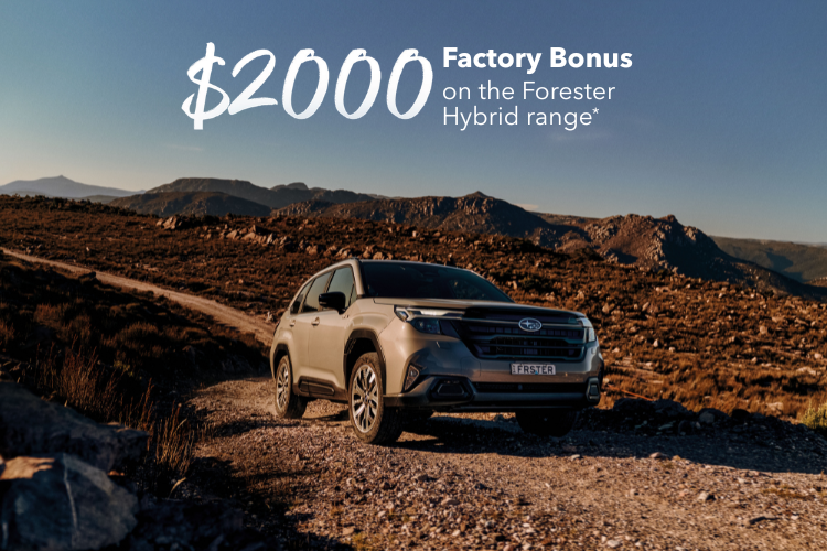 $2000 Factory Bonus on the Subaru Forester Hybrid range1
